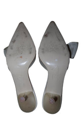 Delman white heels with bow (7)