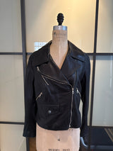 Moschino Black Size it 42  Leather Biker Moto Jacket