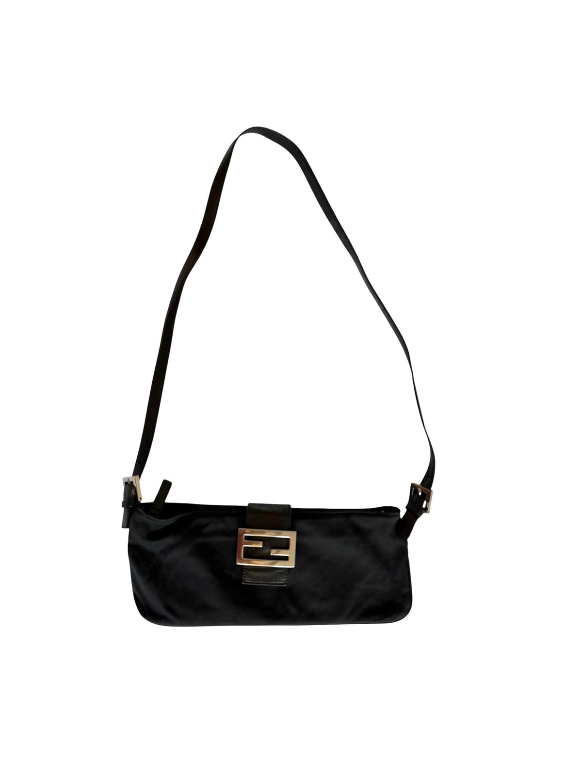 Fendi black neoprene shoulder bag