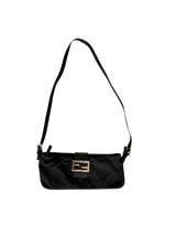 Fendi black neoprene shoulder bag