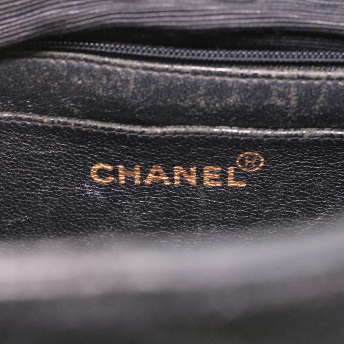 #53 Chanel Big Matelasse Turn Lock Shoulder Bag Caviar Skin Black