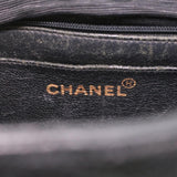#53 Chanel Big Matelasse Turn Lock Shoulder Bag Caviar Skin Black