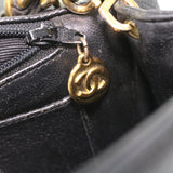 #53 Chanel Big Matelasse Turn Lock Shoulder Bag Caviar Skin Black