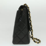 #53 Chanel Big Matelasse Turn Lock Shoulder Bag Caviar Skin Black