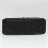 #53 Chanel Big Matelasse Turn Lock Shoulder Bag Caviar Skin Black