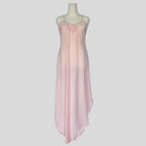 Semi-sheer floral detail gown