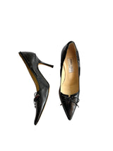 Jimmy Choo black braided bow heels (35.5)
