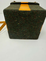 Moschino Tweed Leather Box Bag  Purse