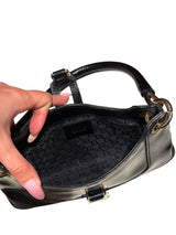 Gucci piston closure jackie mini black patent leather bag