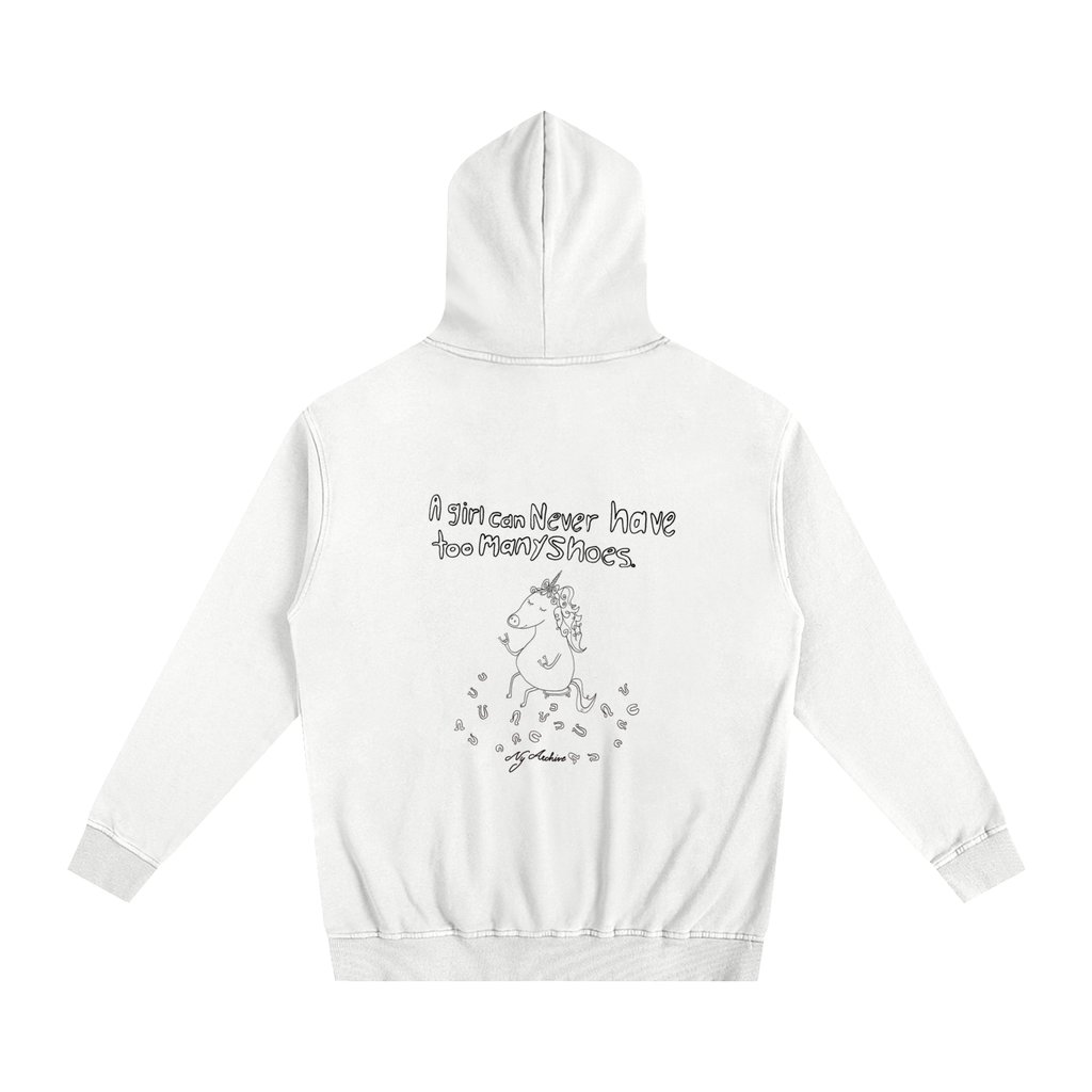 Too Many Shoes Hoodie (B&W)