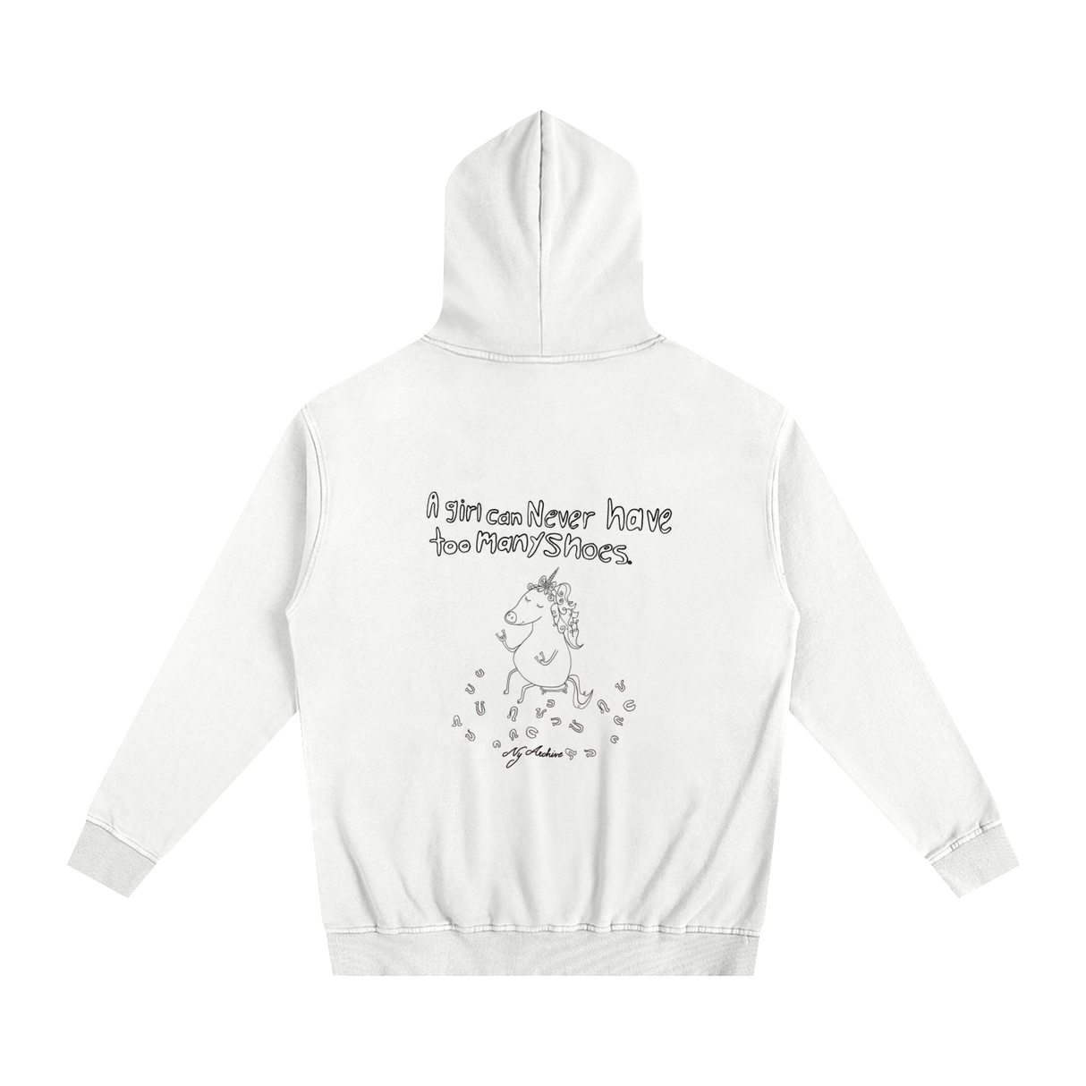 Too Many Shoes Hoodie (B&W)