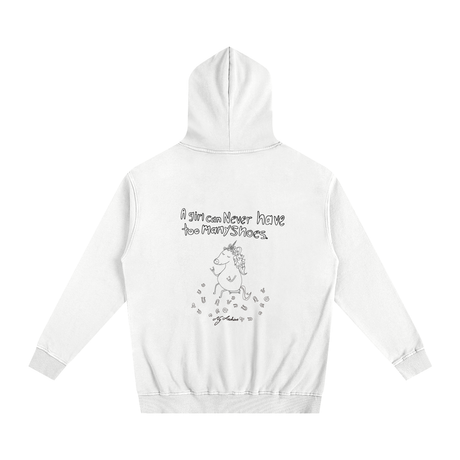 Too Many Shoes Hoodie (B&W)