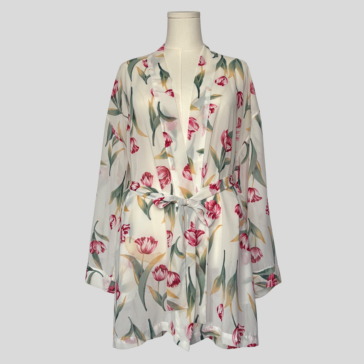 Tulip floral sheer robe