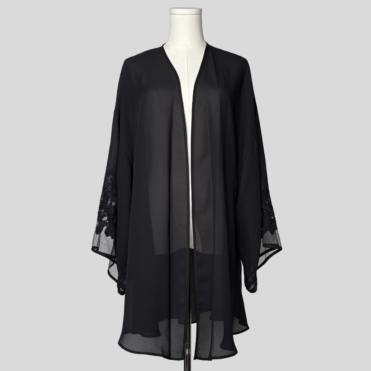 Embroidered sheer robe