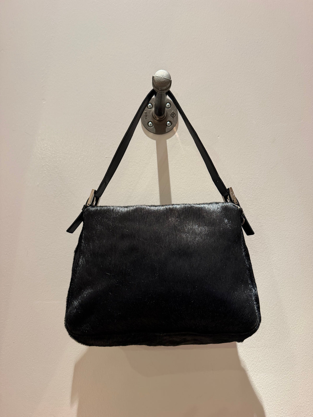 “As Is” Fendi Ponyhair Black Mama Baguette TUV #26135