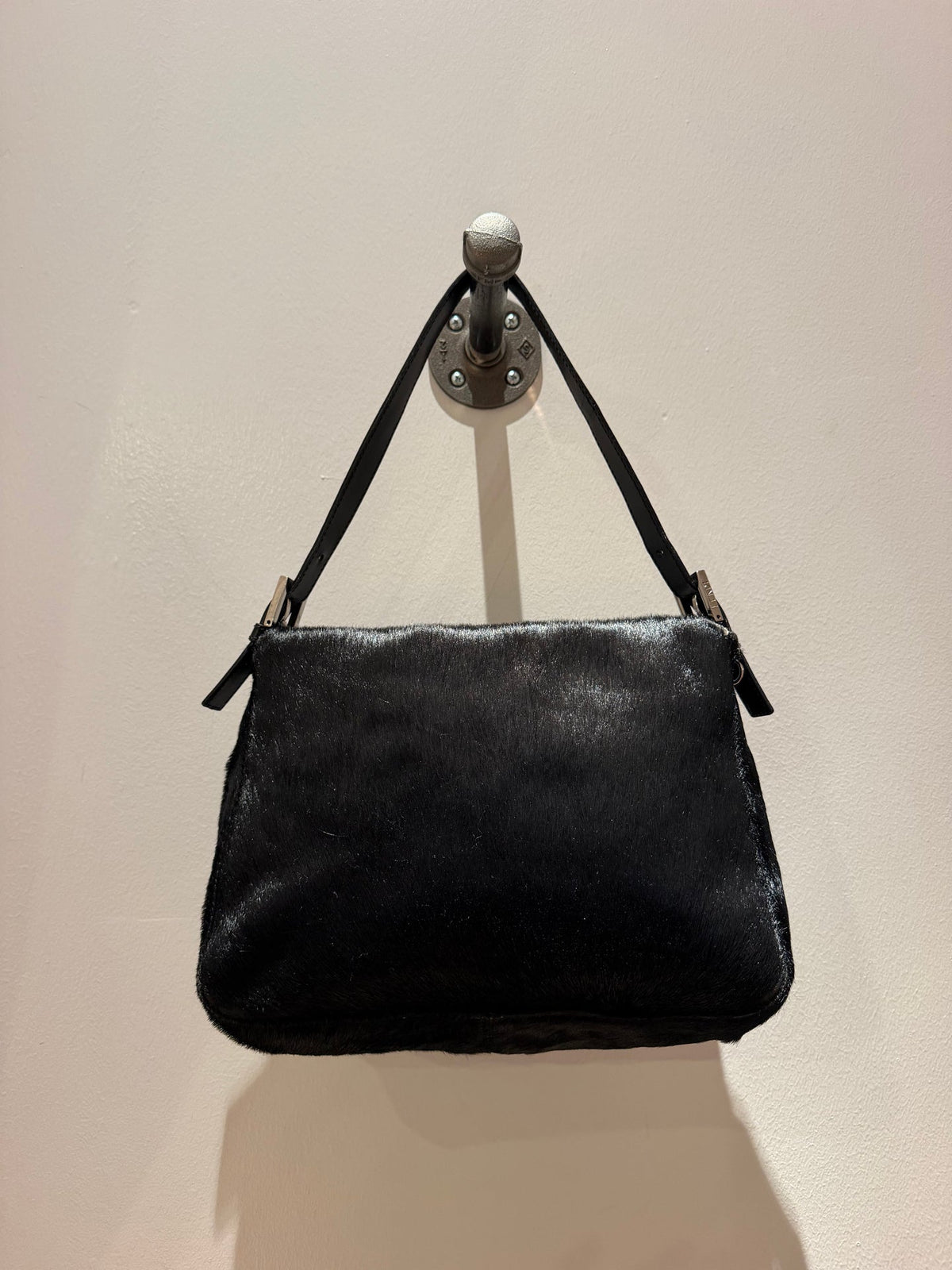 “As Is” Fendi Ponyhair Black Mama Baguette TUV #26135