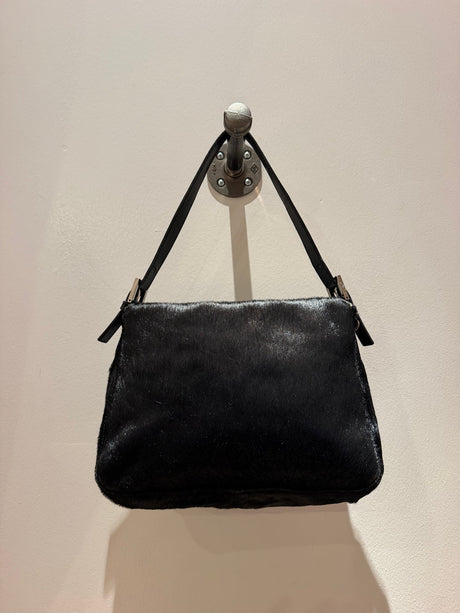 “As Is” Fendi Ponyhair Black Mama Baguette TUV #26135