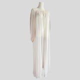 Sheer square neck maxi robe