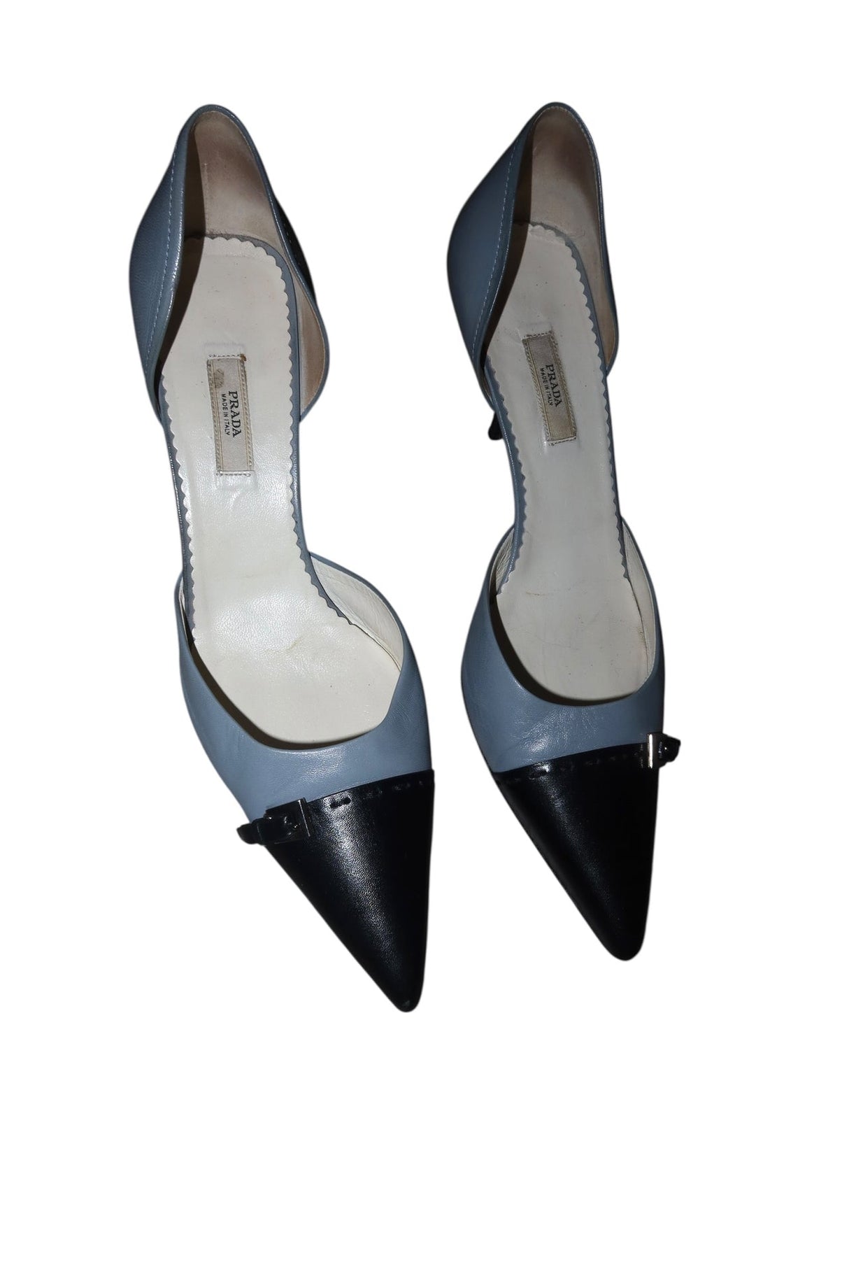Prada light blue and black heels (37.5)
