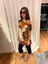 Custo Barcelona woman shirt with brown details sku tuv #23