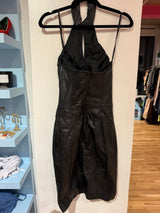 Black 2000s leather dress size 12 TUV #34172
