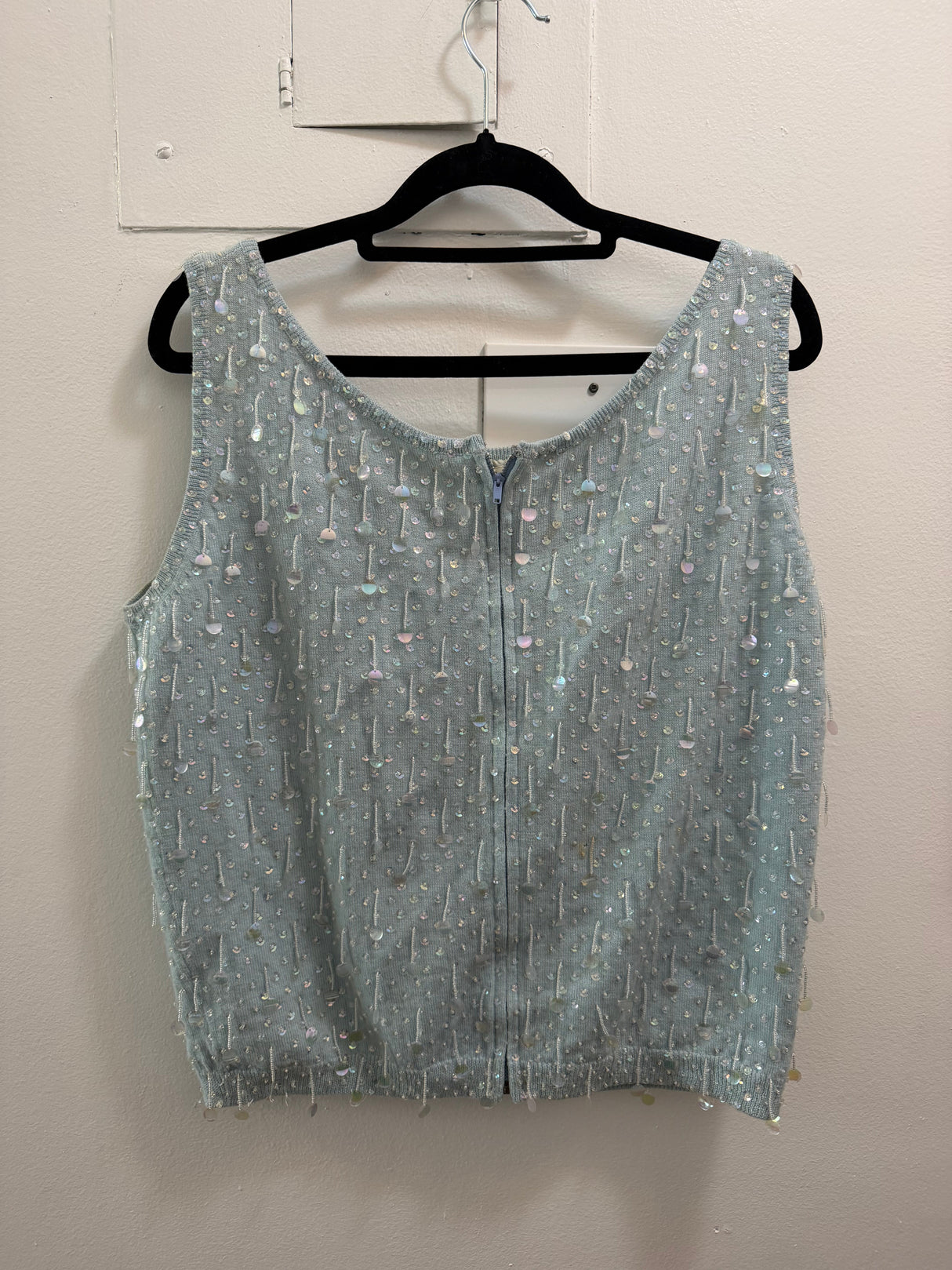 Blue bedazzled sweater vintage - SKU TUV #4457
