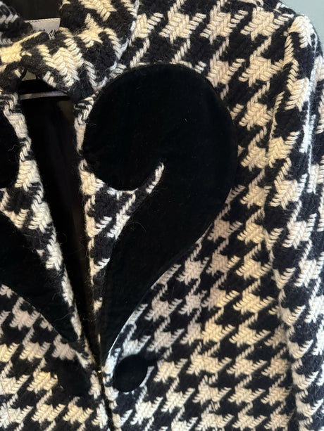 Moschino Cheap & Chic  Black White Question Mark Wool & Mohair Jacket