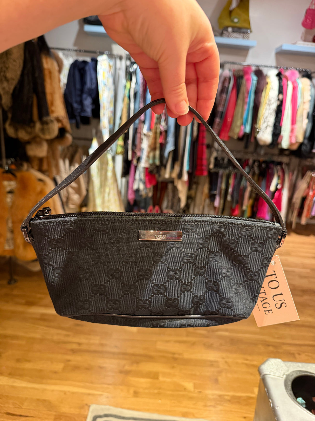 Black Gucci boat pochette bag - TUV #37825