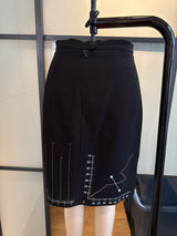Moschino Cheap & Chic Black Red Measurements Mini Skirt