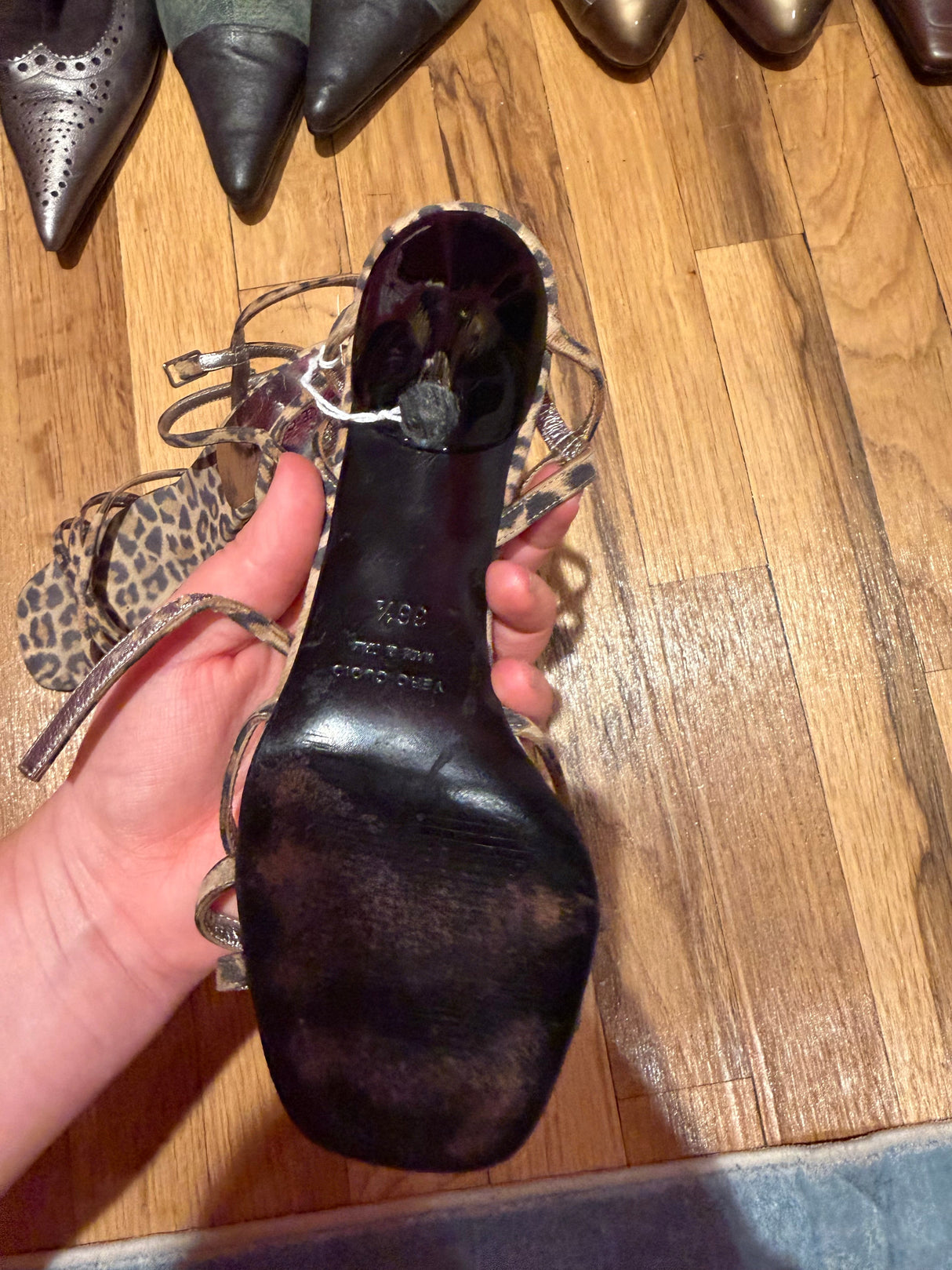 Y2K cheetah Dolce & Gabbana heels size 6.5 TUV #12531