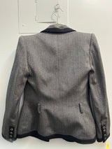 Givenchy Couture Houndstooth Gray and Black Double-Breasted Blazer Size 6