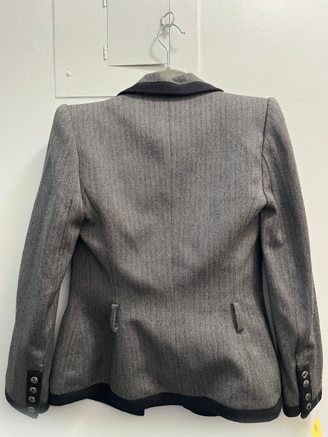 Givenchy Couture Houndstooth Gray and Black Double-Breasted Blazer Size 6