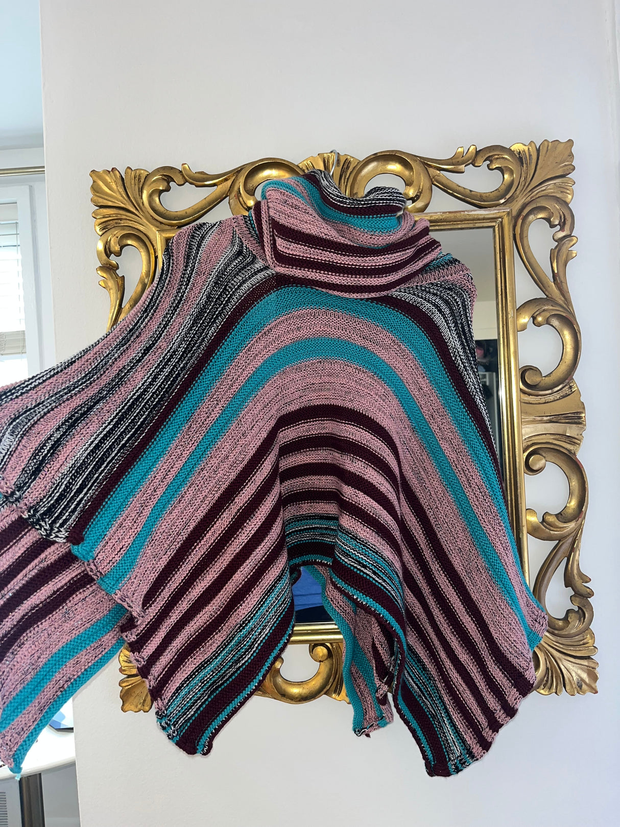 Missoni Lane Wool Multicolor and Glitter Poncho
