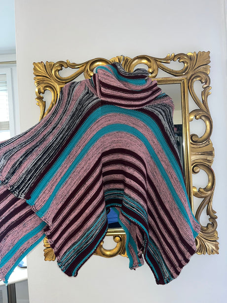 Missoni Lane Wool Multicolor and Glitter Poncho