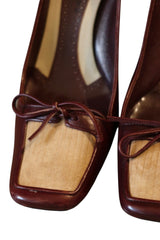 Marc Jacobs brown square toe heels (37)