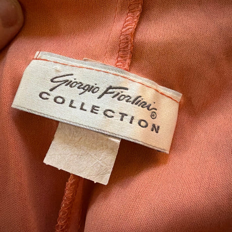 Orange bias cut dress - sku TUV #2444