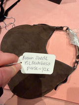 Brown Suede YSL Mombasa Purse - Y2K - TUV #321789