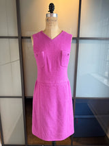 Chanel Size S/M Pink Wool 2 Piece Coat Dress