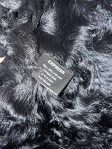 Express Black Size XS Shearling Fur Coat