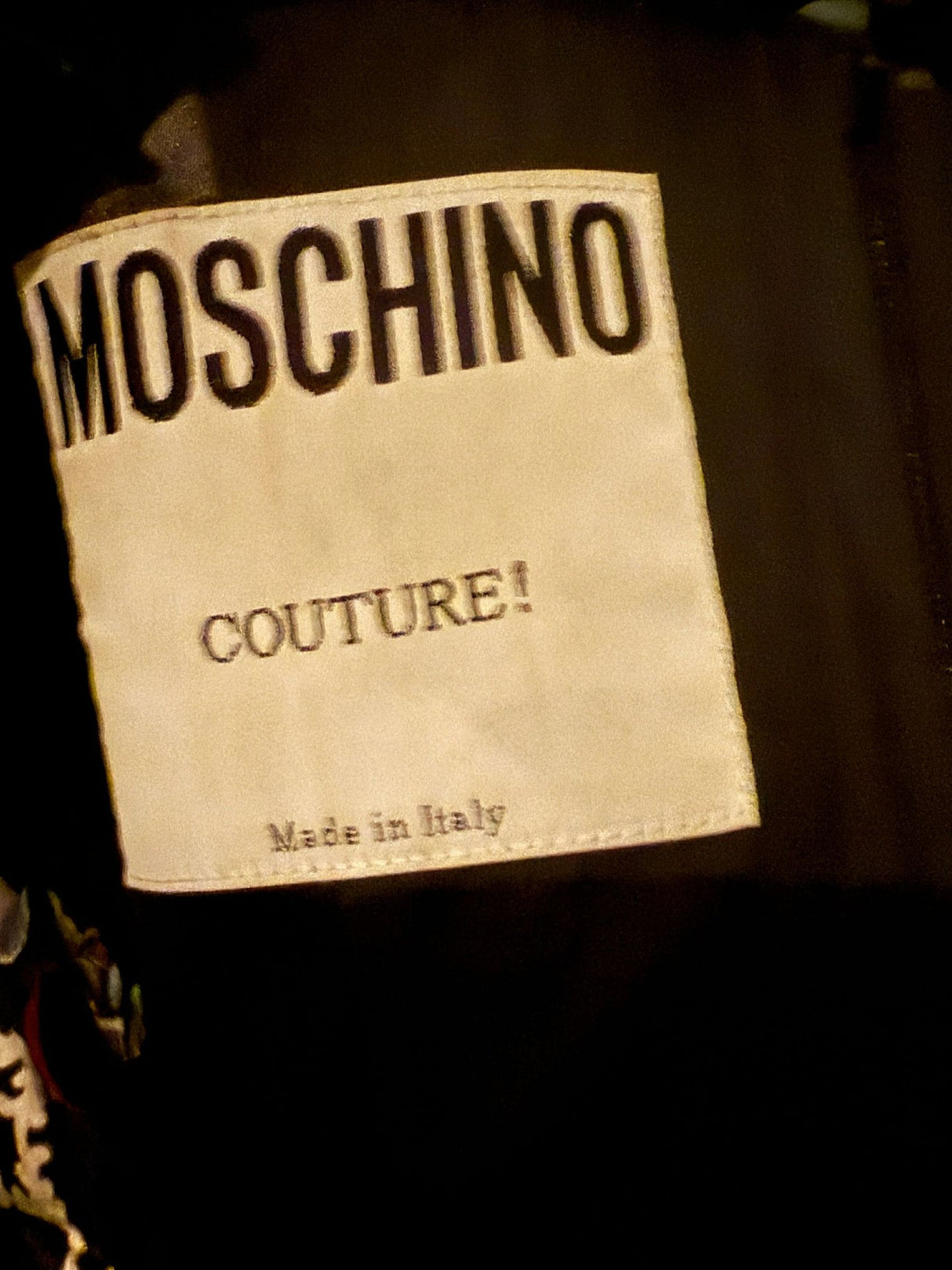 Moschino Couture Black Floral Corset With Floral Sleeves