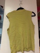 Y2K green beaded sweater vest TUV #35782 size medium