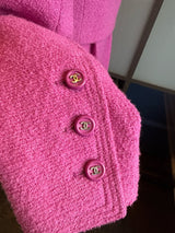 Chanel Size S/M Pink Wool 2 Piece Coat Dress