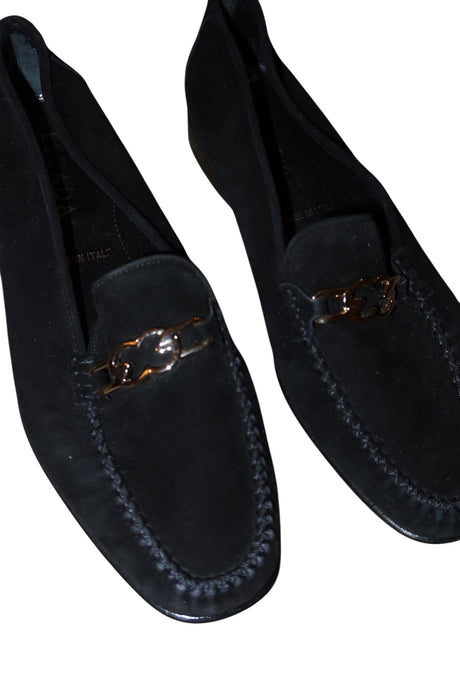 Escada black suede loafers (36)