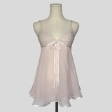 Lace bust babydoll with matching panties