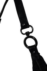 Fendi black half moon hobo bag