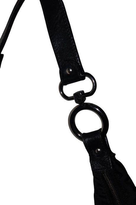 Fendi black half moon hobo bag
