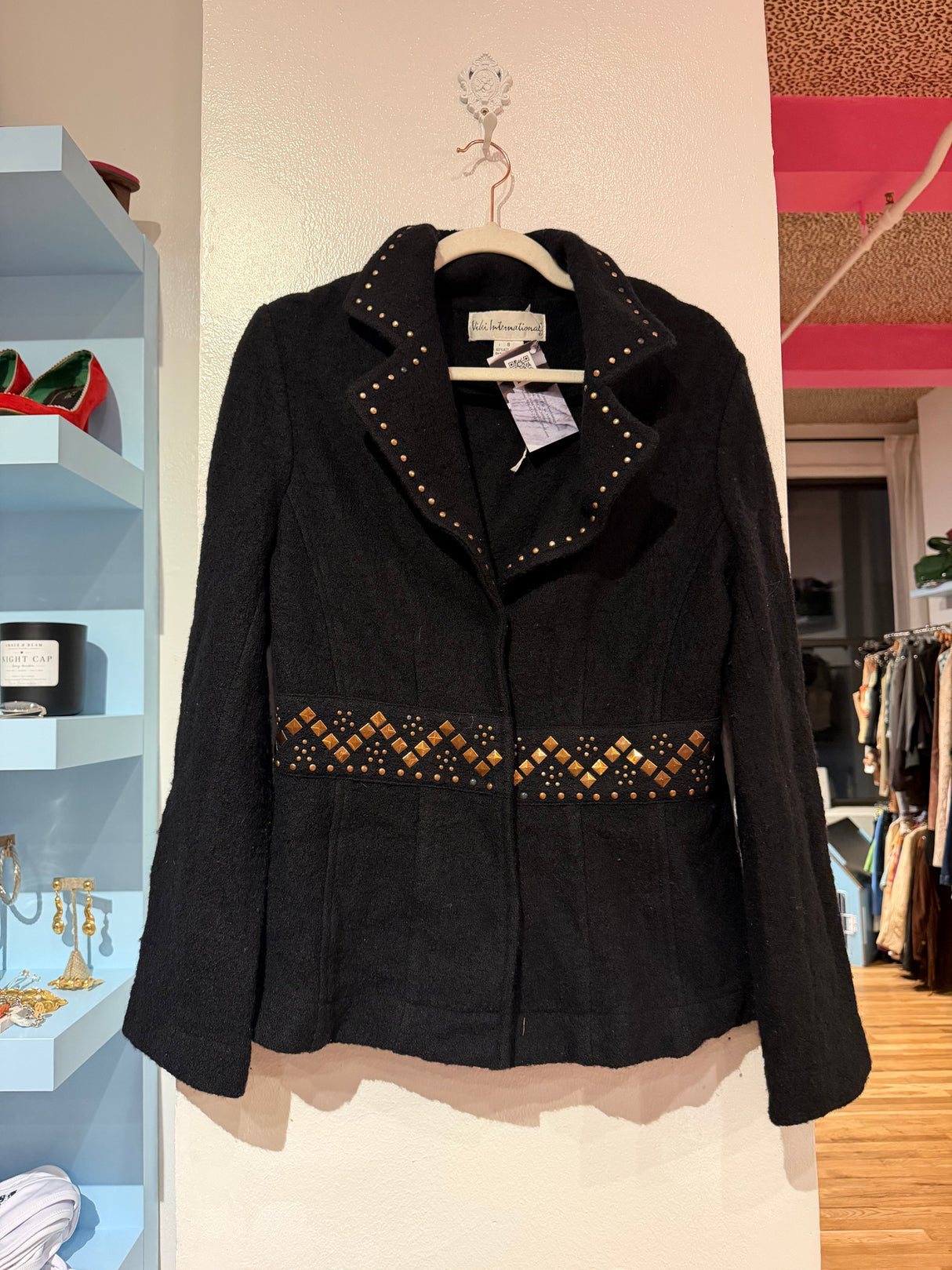 Y2K 100% boiled wool jacket size small - tuv #22