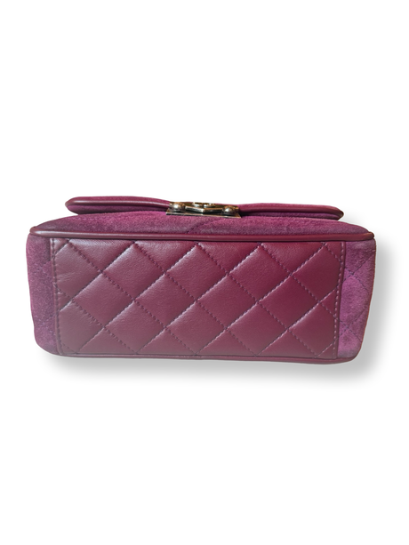 Chanel Suede Pagoda Flap Small