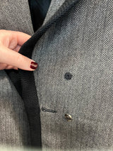 Givenchy Couture Houndstooth Gray and Black Double-Breasted Blazer Size 6