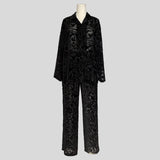 Velvet burnout pajama set